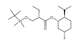 (+)-(1S,3S,4R)-p-Menthan-3-yl (2S)-2-(t-Butyldimethylsiloxymethyl)butyrate结构式