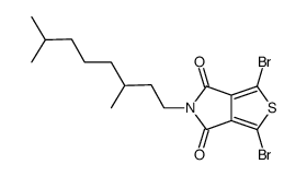 1,3-dibromo-5-(3,7-dimethyloctyl)-4H-thieno[3,4-c]pyrrole-4,6(5H)-dione Structure