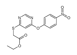ethyl 2-[6-(4-nitrophenoxy)pyrimidin-4-yl]sulfanylacetate结构式