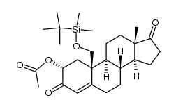 2α-acetoxy-19-[(t-butyldimethylsilyl)oxy]androst-4-ene-3,17-dione结构式