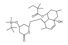 [(1S,3R,4aS,7S,8S,8aS)-8-[2-[(2R,4R)-4-[tert-butyl(dimethyl)silyl]oxy-6-oxooxan-2-yl]ethyl]-4a-hydroxy-3,7-dimethyl-2,3,4,7,8,8a-hexahydro-1H-naphthalen-1-yl] 2,2-dimethylbutanoate Structure