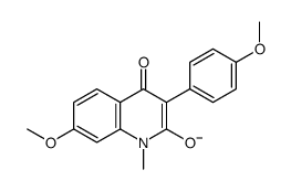 7-methoxy-3-(4-methoxyphenyl)-1-methyl-4-oxoquinolin-2-olate结构式