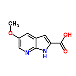 5-Methoxy-1H-pyrrolo[2,3-b]pyridine-2-carboxylic acid结构式