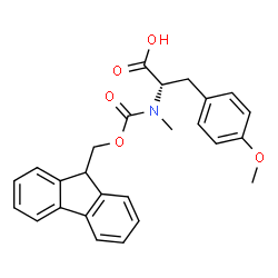 (S)-2-((((9H-芴-9-基)甲氧基)羰基)(甲基)氨基)-3-(4-甲氧基苯基)丙酸结构式