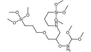 1-Propanamine, 2-(dimethoxymethylsilyl)oxy-3-3-(trimethoxysilyl)propoxy-N-3-(trimethoxysilyl)propyl- structure