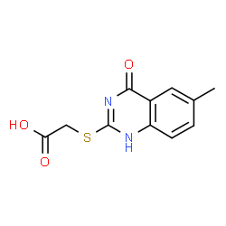 (6-METHYL-4-OXO-3,4-DIHYDRO-QUINAZOLIN-2-YLSULFANYL)-ACETIC ACID结构式