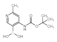 (4-((TERT-BUTOXYCARBONYL)AMINO)-6-METHYLPYRIDIN-3-YL)BORONIC ACID结构式
