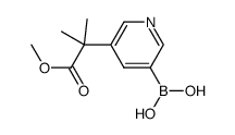 [5-(1-methoxy-2-methyl-1-oxopropan-2-yl)pyridin-3-yl]boronic acid结构式