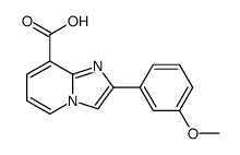 2-(3-甲氧基-苯基)-咪唑并[1,2-a]吡啶-8-羧酸结构式