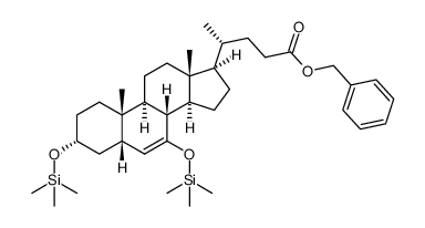 Chol-6-en-24-oic acid, 3,7-bis[(trimethylsilyl)oxy]-, phenylmethyl ester, (3α,5β)- picture