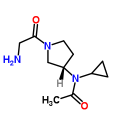 N-Cyclopropyl-N-[(3S)-1-glycyl-3-pyrrolidinyl]acetamide结构式