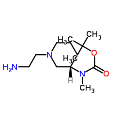 2-Methyl-2-propanyl [(3S)-1-(2-aminoethyl)-3-piperidinyl]methylcarbamate结构式