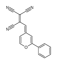 3-(2-phenylpyran-4-ylidene)prop-1-ene-1,1,2-tricarbonitrile结构式