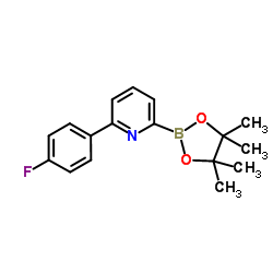 2-(4-Fluorophenyl)-6-(4,4,5,5-tetramethyl-1,3,2-dioxaborolan-2-yl)pyridine结构式