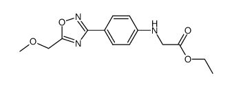 ethyl N-[4-(5-methoxymethyl-1,2,4-oxadiazol-3-yl)phenyl]glycinate结构式