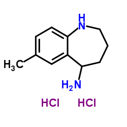 7-Methyl-2,3,4,5-tetrahydro-1H-benzo[b]azepin-5-amine dihydrochloride structure