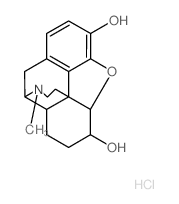 Morphinan-3,6-diol,4,5-epoxy-17-methyl-, hydrochloride, (5a,6a)- (9CI) Structure