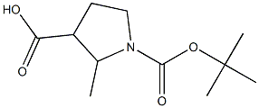 2-Methyl-pyrrolidine-1,3-dicarboxylic acid 1-tert-butyl ester结构式