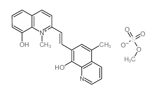 (7E)-7-[(2E)-2-(8-hydroxy-1-methyl-quinolin-2-ylidene)ethylidene]-5-methyl-1H-quinolin-8-one; sulfooxymethane Structure