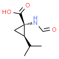 Cyclopropanecarboxylic acid, 1-(formylamino)-2-(1-methylethyl)-, cis- (9CI)结构式