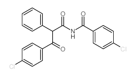 Benzenepropanamide,4-chloro-N-(4-chlorobenzoyl)-b-oxo-a-phenyl-结构式