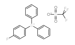 Diphenyl(4-fluorophenyl)sulphoniumtrifluoromethanesulphonate structure