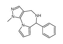 1,4,5,6-Tetrahydro-1-methyl-6-phenylpyrazolo(4,3-f)pyrrolo(1,2-a)(1,4)diazepine结构式