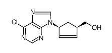 (1R,cis)-4-(6-Chloro-9H-purin-9-yl)-2-cyclopentene-1-methanol Structure