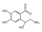 4-[(1R)-2-amino-1-hydroxyethyl]-5-nitrobenzene-1,2-diol结构式