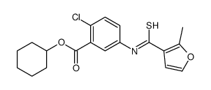 cyclohexyl 2-chloro-5-[(2-methylfuran-3-carbothioyl)amino]benzoate结构式
