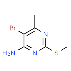 4-PYRIMIDINAMINE, 5-BROMO-6-METHYL-2-(METHYLTHIO)- Structure