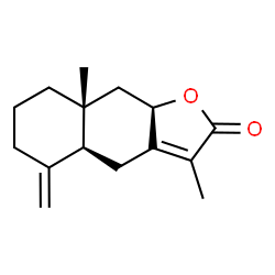 (4aS)-4aα,5,6,7,8,8a,9,9aα-Octahydro-3,8aβ-dimethyl-5-methylenenaphtho[2,3-b]furan-2(4H)-one Structure