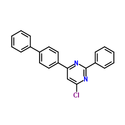 4-([1,1'-联苯]-4-基)-6-氯-2-苯基嘧啶结构式