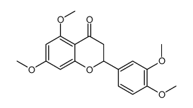 2-(3,4-dimethoxyphenyl)-5,7-dimethoxy-2,3-dihydrochromen-4-one结构式