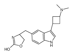 (4S)-4-[[3-[3-(dimethylamino)cyclobutyl]-1H-indol-5-yl]methyl]-1,3-oxazolidin-2-one结构式