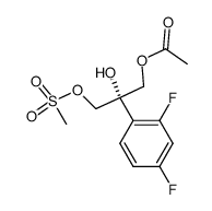 (S)-2-(2,4-difluorophenyl)-1-acetoxy-3-methanesulfonyloxy-2-propanol结构式