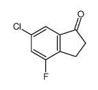 6-CHLORO-4-FLUORO-1-INDANONE Structure