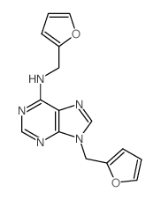 9H-Purin-6-amine,N,9-bis(2-furanylmethyl)- Structure