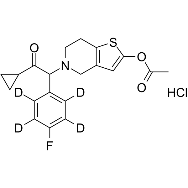 p-Fluoro Prasugrel-d4 hydrochloride结构式