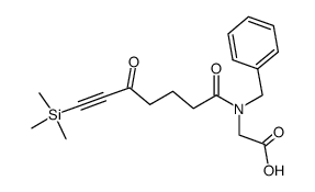 N-benzyl-N-(7-(trimethylsilyl)-5-oxohept-6-yn-1-oyl)glycine Structure