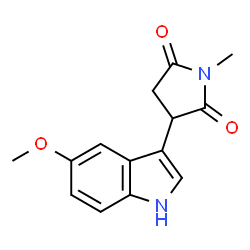 3-(5-methoxyindol-3-yl)-N-methylsuccinimide结构式