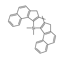 dimethyl-bis(2-methyl-3H-cyclopenta[a]naphthalen-1-yl)silane Structure