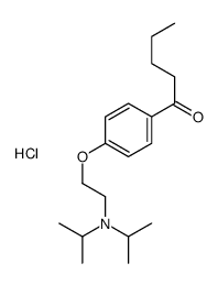 1-[4-[2-[di(propan-2-yl)amino]ethoxy]phenyl]pentan-1-one,hydrochloride Structure