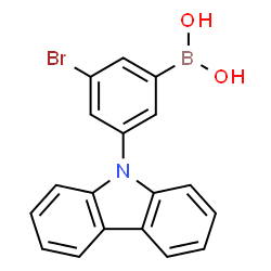 3-Bromo-5-(9H-carbazol-9-yl)-phenylboronic acid结构式