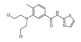 3-[Bis(2-chloroethyl)amino]-4-methyl-N-(2-thiazolyl)benzamide Structure