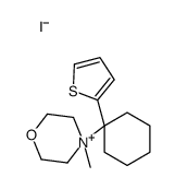 4-methyl-4-(1-thiophen-2-ylcyclohexyl)morpholin-4-ium,iodide Structure