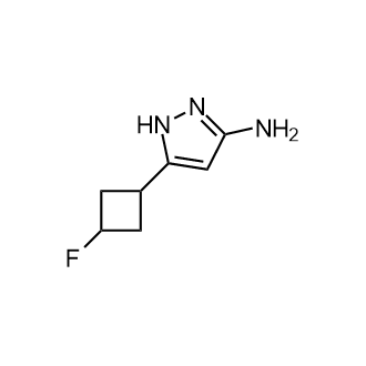 5-(3-氟环丁基)-1H-吡唑-3-胺结构式