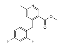 methyl 6-methyl-4-(2,4-difluorobenzyl)nicotinate Structure