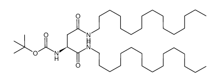 ((S)-1,2-Bis-hexadecylcarbamoyl-ethyl)-carbamic acid tert-butyl ester Structure