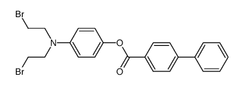 p-[Bis(2-bromoethyl)amino]phenyl=4-biphenylcarboxylate结构式